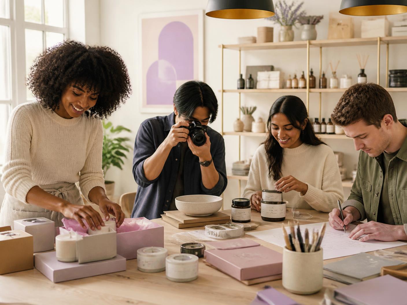 Independent makers and artisans presenting their products